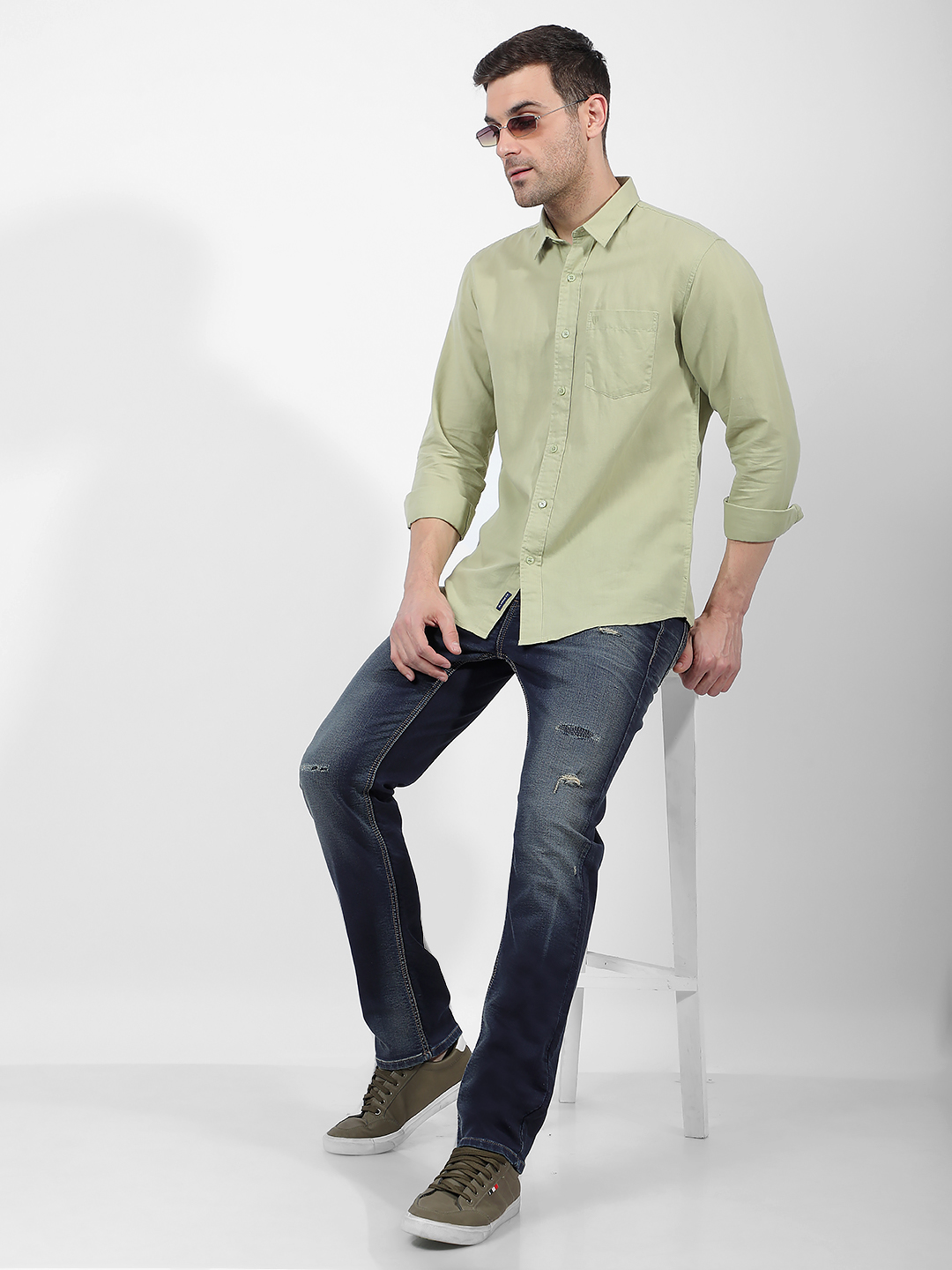 Numero Uno Men Faded Blue Jeans